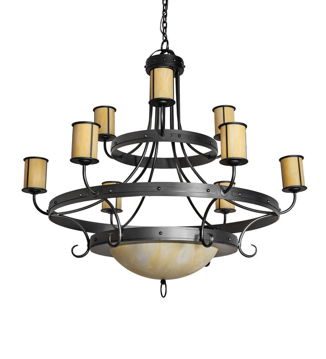 Meyda Tiffany - 276196 - 12 Light Chandelier - Nehring - Wrought Iron