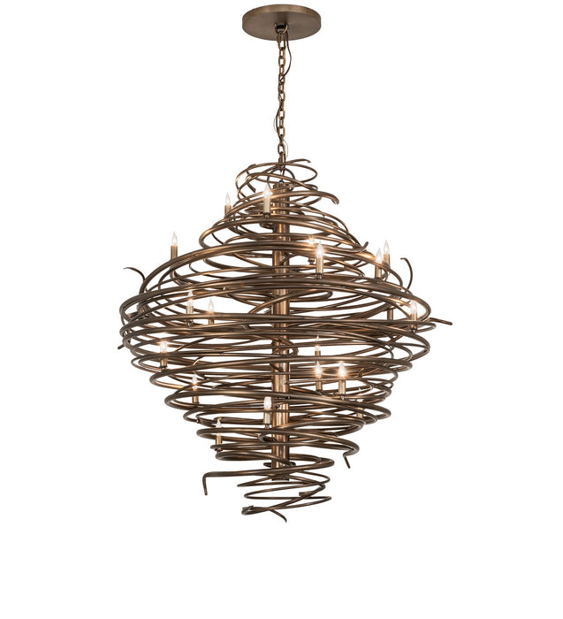 Meyda Tiffany - 278751 - 20 Light Chandelier - Cyclone - Antique Copper