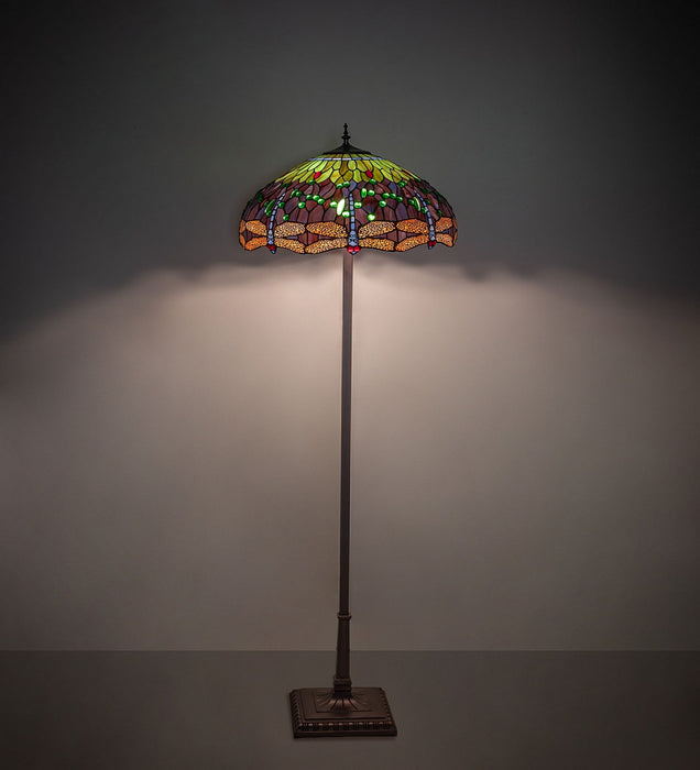 Meyda Tiffany - 279703 - Four Light Floor Lamp - Tiffany Hanginghead Dragonfly