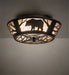 Meyda Tiffany - 65607 - Two Light Flushmount - Bear On The Loose - Textured Black