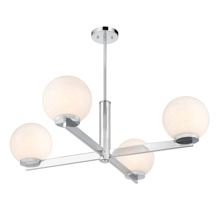 Meridian - M100123CH - Four Light Chandelier - Chrome