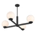 Meridian - M100123MBK - Four Light Chandelier - Matte Black