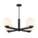 Meridian - M100123MBK - Four Light Chandelier - Matte Black