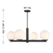 Meridian - M100123MBK - Four Light Chandelier - Matte Black