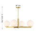 Meridian - M100123NB - Four Light Chandelier - Natural Brass