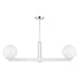 Meridian - M100124CH - Two Light Linear Chandelier - Chrome