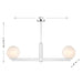 Meridian - M100124CH - Two Light Linear Chandelier - Chrome