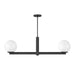 Meridian - M100124MBK - Two Light Linear Chandelier - Matte Black