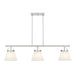 Meridian - M100125BN - Three Light Linear Chandelier - Brushed Nickel