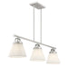 Meridian - M100125BN - Three Light Linear Chandelier - Brushed Nickel