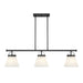 Meridian - M100125MBK - Three Light Linear Chandelier - Matte Black