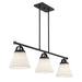 Meridian - M100125MBK - Three Light Linear Chandelier - Matte Black