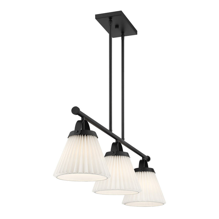 Meridian - M100125MBK - Three Light Linear Chandelier - Matte Black