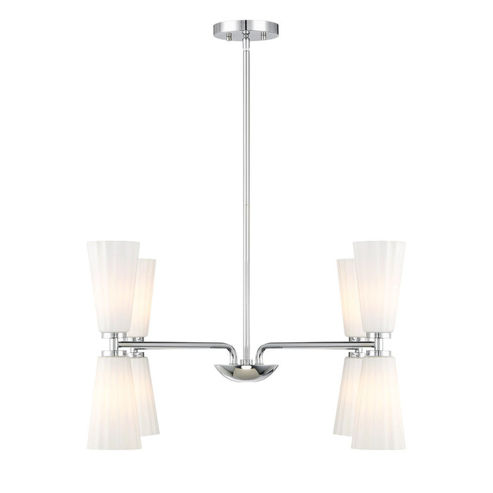 Meridian - M100126CH - Eight Light Chandelier - Chrome