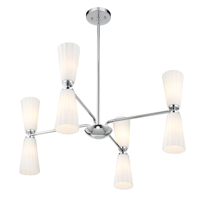 Meridian - M100126CH - Eight Light Chandelier - Chrome