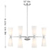 Meridian - M100126CH - Eight Light Chandelier - Chrome