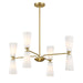 Meridian - M100126NB - Eight Light Chandelier - Natural Brass