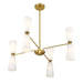 Meridian - M100126NB - Eight Light Chandelier - Natural Brass