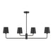 Meridian - M100127MBK - Four Light Linear Chandelier - Matte Black