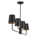 Meridian - M100127MBK - Four Light Linear Chandelier - Matte Black