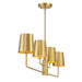 Meridian - M100127NB - Four Light Linear Chandelier - Natural Brass