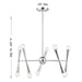 Meridian - M100128CH - Ten Light Chandelier - Chrome