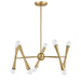 Meridian - M100128NB - Ten Light Chandelier - Natural Brass