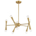 Meridian - M100128NB - Ten Light Chandelier - Natural Brass