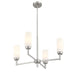 Meridian - M100129BN - Four Light Chandelier - Brushed Nickel