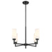 Meridian - M100129MBK - Four Light Chandelier - Matte Black