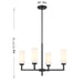 Meridian - M100129MBK - Four Light Chandelier - Matte Black