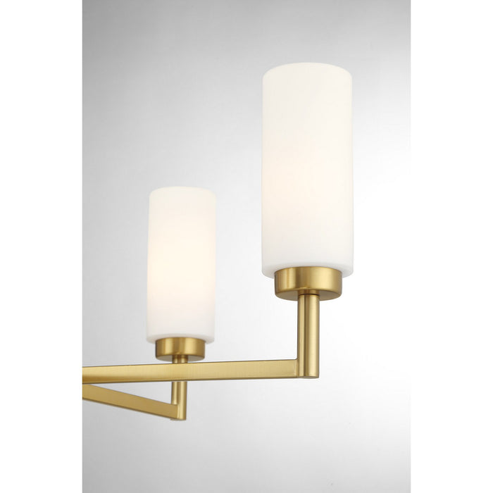 Meridian - M100129NB - Four Light Chandelier - Natural Brass