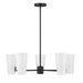 Meridian - M100130MBK - Four Light Chandelier - Matte Black