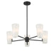 Meridian - M100130MBK - Four Light Chandelier - Matte Black