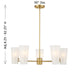 Meridian - M100130NB - Four Light Chandelier - Natural Brass