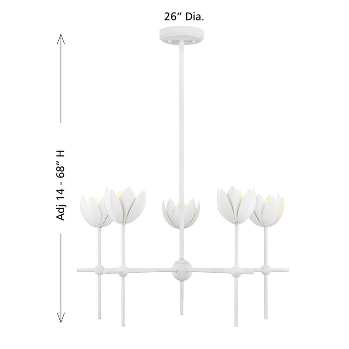 Meridian - M100131BQW - LED Chandelier - Bisque White