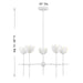 Meridian - M100131BQW - LED Chandelier - Bisque White