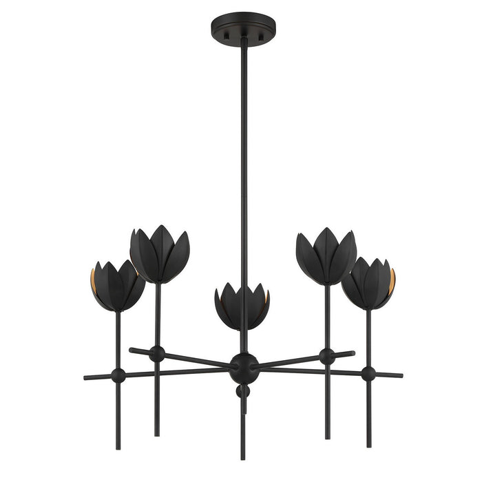 Meridian - M100131MBK - LED Chandelier - Matte Black