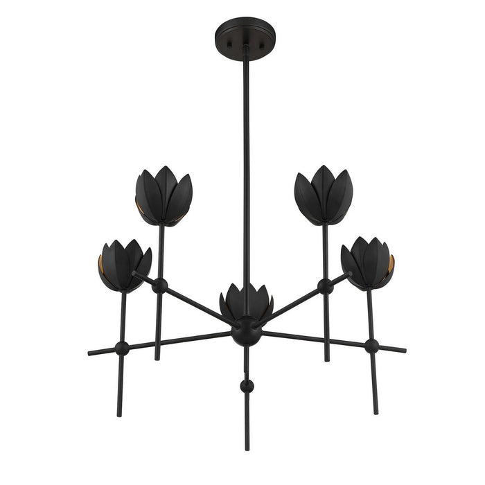 Meridian - M100131MBK - LED Chandelier - Matte Black