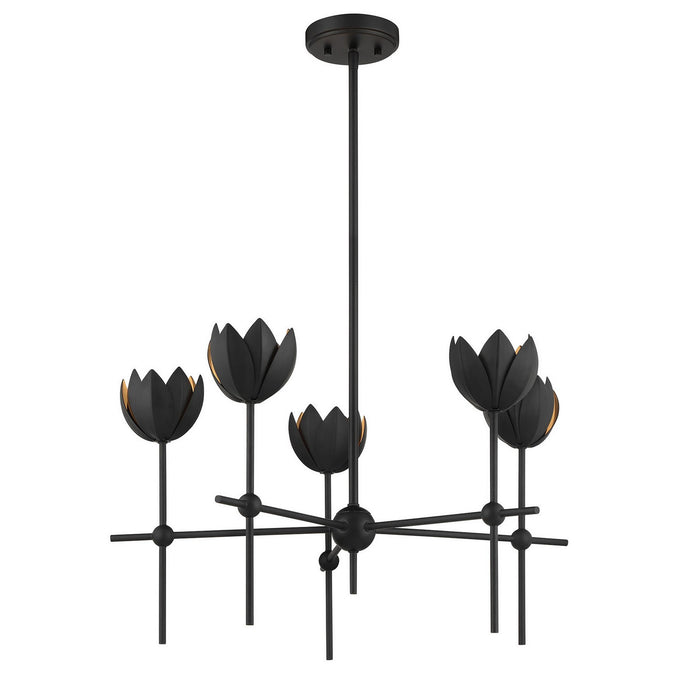 Meridian - M100131MBK - LED Chandelier - Matte Black