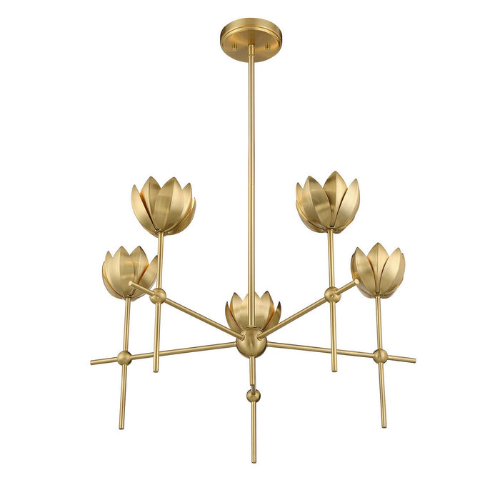 Meridian - M100131NB - LED Chandelier - Natural Brass