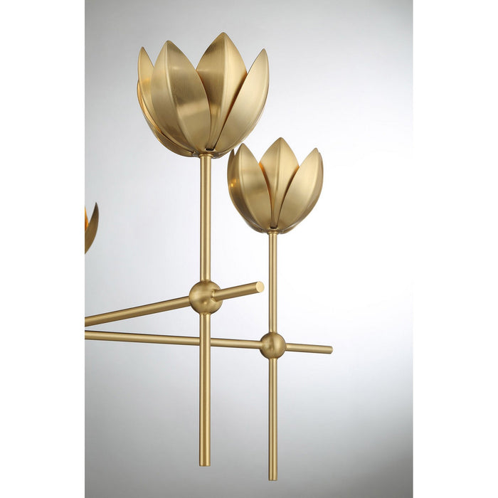 Meridian - M100131NB - LED Chandelier - Natural Brass