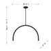 Meridian - M100132MBK - LED Chandelier - Matte Black