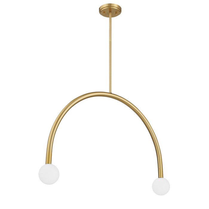 Meridian - M100132NB - LED Chandelier - Natural Brass