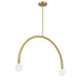 Meridian - M100132NB - LED Chandelier - Natural Brass