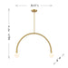 Meridian - M100132NB - LED Chandelier - Natural Brass