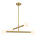 Meridian - M100133NB - LED Chandelier - Natural Brass