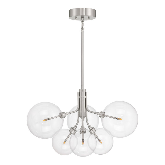 Meridian - M100135BN - LED Chandelier - Brushed Nickel