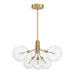 Meridian - M100135NB - LED Chandelier - Natural Brass