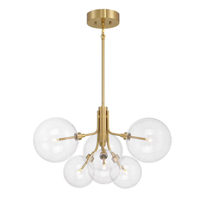 Meridian - M100135NB - LED Chandelier - Natural Brass